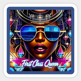 futuristic FirstClassQueen Sticker
